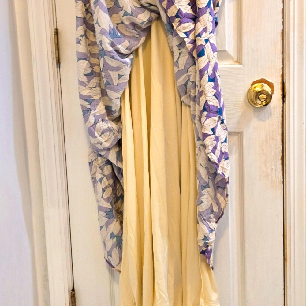 Rokoko Blue V-Neck Sundress with Flutter Sleeves Large - Picture 8 of 10